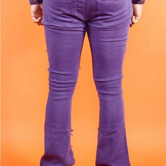 Sz Various 508 Maze Stack Jeans Purple - Picture 3 of 3